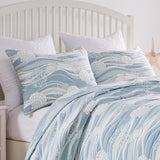 Greenland Home Fashions Dover Luxurious Ultra Soft Pillow Sham Tidal Blue