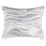 Greenland Home Fashions Dover Luxurious Ultra Soft Pillow Sham Harbor Gray