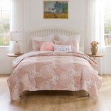 Greenland Home Fashions Mariposa Luxurious Modern Design Coverlet Bedding Set Pink