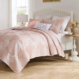 Greenland Home Fashions Mariposa Luxurious Modern Design Coverlet Bedding Set Pink
