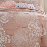 Greenland Home Fashions Mariposa Luxurious Modern Design Coverlet Bedding Set Pink