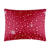 Greenland Home Fashions Christmas Trees Deck the Halls Quilted 100% Cotton Sham Red