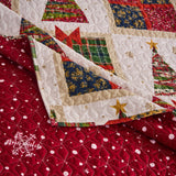 Greenland Home Fashion Deck 100% Cotton & Microfiber Back, Polyester Fill Halls Quilt Set Red