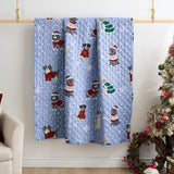 Greenland Home Fashion 100% Microfiber Shell, Polyester Fill Winter Whiskers Accessory Throw Blue