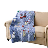Greenland Home Fashion 100% Microfiber Shell, Polyester Fill Winter Whiskers Accessory Throw Blue