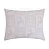 Greenland Home Fashions Reindeer Games 100% Woven Polyester Jacquard Machine Quilted Sham White