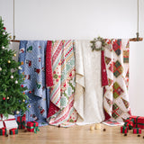 Greenland Home Fashion Reindeer Games Accessory 100% Woven Polyester Jacquard Throw White