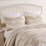 Greenland Home Fashions Dover Natural 100% Woven Polyester Jacquard Coastal Pattern Sham Natural