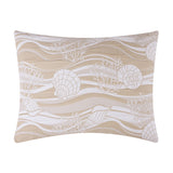 Greenland Home Fashions Dover Natural 100% Woven Polyester Jacquard Coastal Pattern Sham Natural