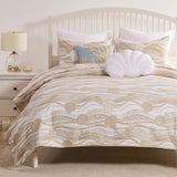 Greenland Home Fashion 100% Woven Polyester Jacquard Dover Coverlet Set Natural