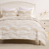 Greenland Home Fashion 100% Woven Polyester Jacquard Dover Coverlet Set Natural