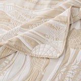 Greenland Home Fashion 100% Woven Polyester Jacquard Dover Coverlet Set Natural