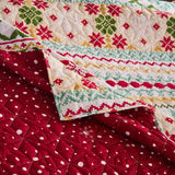 Greenland Home Fashion Fair 100% Cotton & Microfiber Back, Polyester Fill Isle Quilt Set Snow