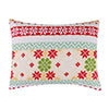 Greenland Home Fashions Fair Isle Snow Machine Quilted 100% Cotton Sham Snow