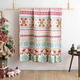 Greenland Home Fashion 100% Cotton Face Microfiber Back Polyester Fill Fair Isle Accessory Throw Snow