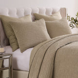 Greenland Home Fashions Velvet Crush Chenille Velvet Reversible with Organic Texture Sham Khaki