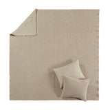 Greenland Home Fashion Velvet Crush Chenille Microfiber Back Poly Fill Quilt Set Khaki