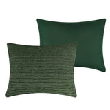 Greenland Home Fashions Velvet Crush Chenille Velvet Reversible with Organic Texture Sham Forest