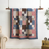 Greenland Home Fashions Shiloh Calico Throw Accessory 100% Woven Polyester Machine Quilted Jacquard Calico