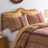 Greenland Home Fashions Marigold Sunset 100% Cotton Machine Quilted Sham Sunset