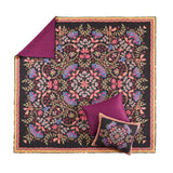Greenland Home Fashion Microfiber Face Cotton Back Jessa Quilt Set Midnight