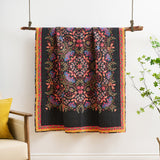 Greenland Home Fashions 100% Brushed Microfiber face 100% cotton back Jessa Accessory Throw Midnight