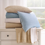 Greenland Home Fashions Homestead 100% Woven Polyester Jacquard Coverlet Set Sky Blue