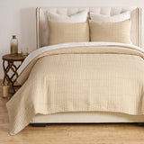 Greenland Home Fashions Homestead 100% Woven Polyester Jacquard Coverlet Set Natural