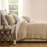 Greenland Home Fashions Homestead 100% Woven Polyester Jacquard Coverlet Set Natural