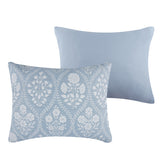 Greenland Home Fashions Serena 100% Woven Polyester Jacquard Coverlet Set Sky Blue