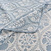 Greenland Home Fashions Serena 100% Woven Polyester Jacquard Coverlet Set Sky Blue