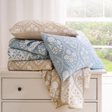 Greenland Home Fashions Serena 100% Woven Polyester Jacquard Coverlet Set Sky Blue