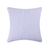 Greenland Home Fashions 100% Cotton Kantha Quilted Euro Pillow Sham 26" x 26" White/Teal