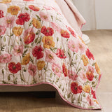 Greenland Home Fashions 100% Brushed Microfiber Breeze Quilt 2 Piece Set Blush