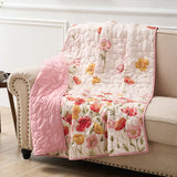 Greenland Home Fashions 100% Brushed Microfiber Breeze Accessory Throw Blush