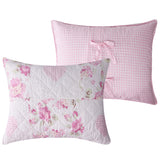 Greenland Home Fashions 100% Cotton Face 100% Microfiber Back Veronica's Hearts Sham Pink