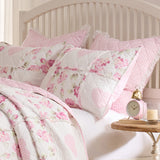Greenland Home Fashions 100% Cotton Face 100% Microfiber Back Veronica's Hearts Sham Pink