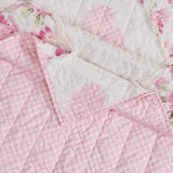 Greenland Home Fashions 100% Cotton Face 100% Microfiber Back Veronica's Hearts Accessory Throw Pink