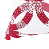 Greenland Home Fashions 100% Jacquard Woven Polyester Wedding Ring Sham Red