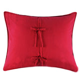 Greenland Home Fashions 100% Jacquard Woven Polyester Wedding Ring Sham Red