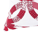 Greenland Home Fashions 100% Jacquard Woven Polyester Wedding Ring Sham Red