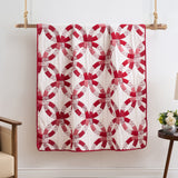 Greenland Home Fashions 100% Jacquard Woven Polyester Wedding Ring Accessory Throw Red