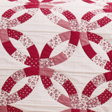 Greenland Home Fashions 100% Jacquard Woven Polyester Wedding Ring Accessory Throw Red