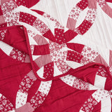 Greenland Home Fashions 100% Jacquard Woven Polyester Wedding Ring Accessory Throw Red