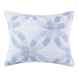 Greenland Home Fashions 100% Jacquard Woven Polyester Wedding Ring Sham Blue