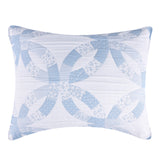 Greenland Home Fashions 100% Jacquard Woven Polyester Wedding Ring Sham Blue