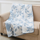 Greenland Home Fashions 100% Jacquard Woven Polyester Wedding Ring Accessory Throw Blue
