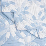 Greenland Home Fashions 100% Jacquard Woven Polyester Wedding Ring Accessory Throw Blue
