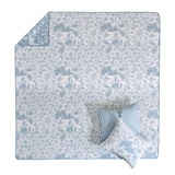 Greenland Home Fashions Toile Patch Woven Polyester Reversible Coverlet Set Blue