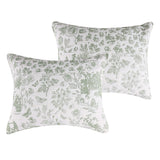 Greenland Home Fashions Toile Patch 100% Jacquard Woven Polyester Pillow Sham Sage